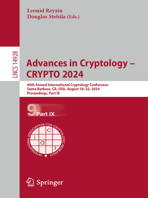 cover image of Advances in Cryptology – CRYPTO 2024